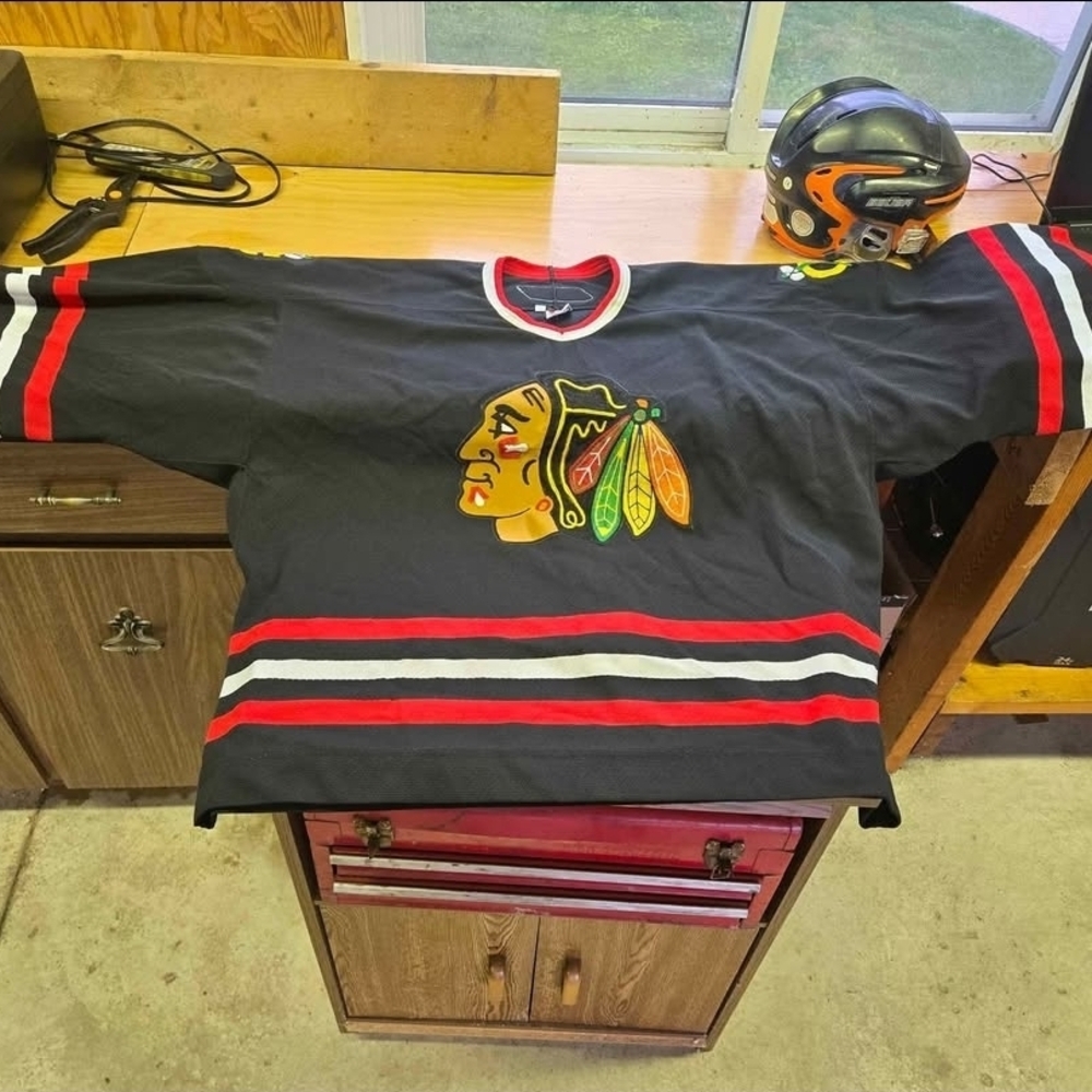 Blackhawks Black and Red Jersey
